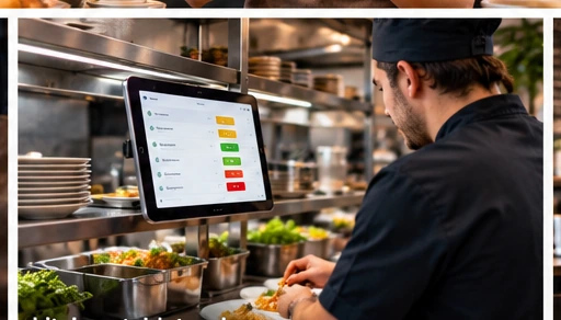 Tablette utilisée comme écran cuisine